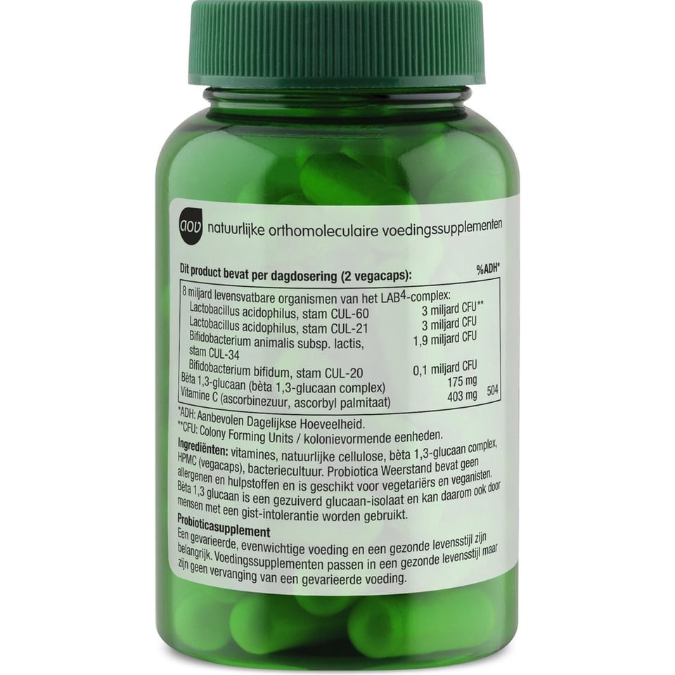 AOV 1203 Probiotica Weerstand - 60 Vegacaps - Probiotica - Voedingssupplementen