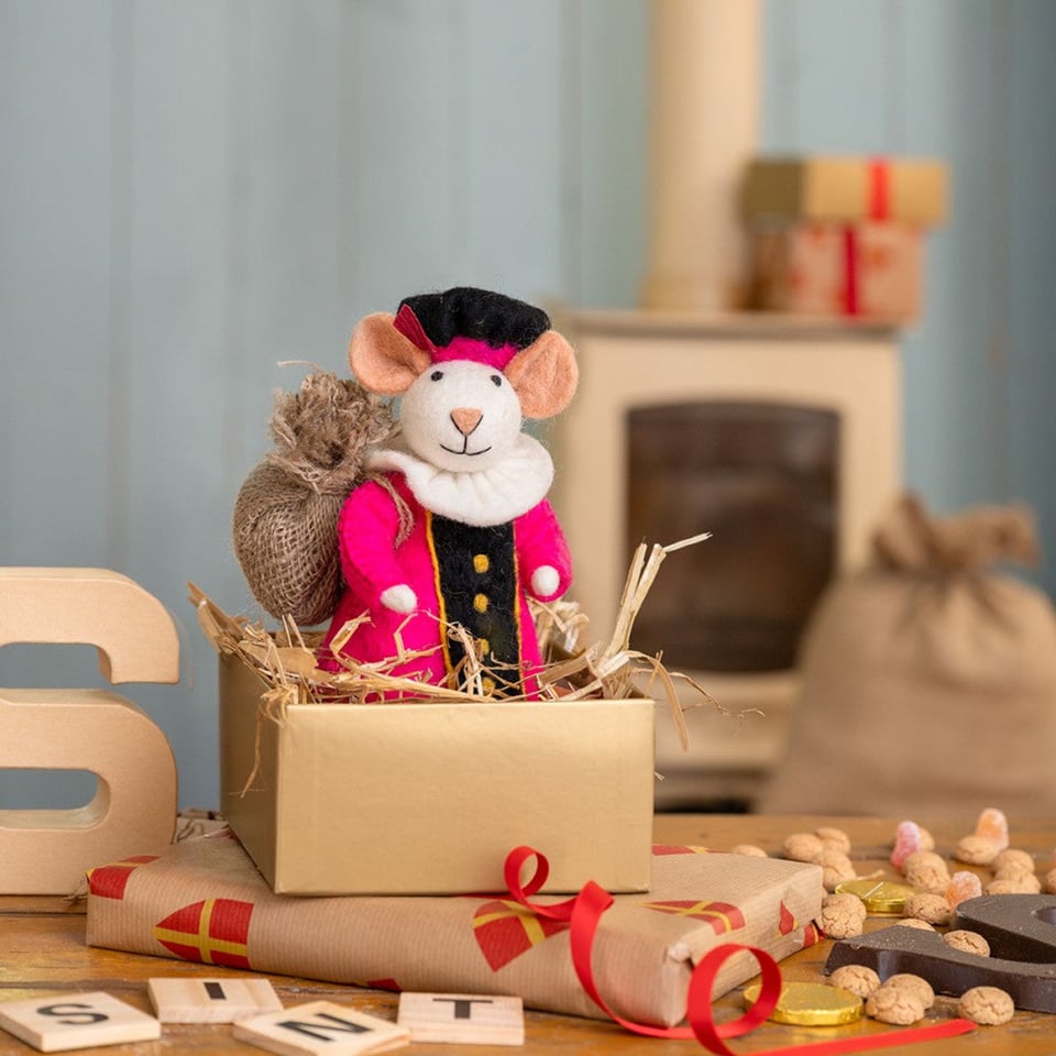 Decoratie Pietermuis fuchsia