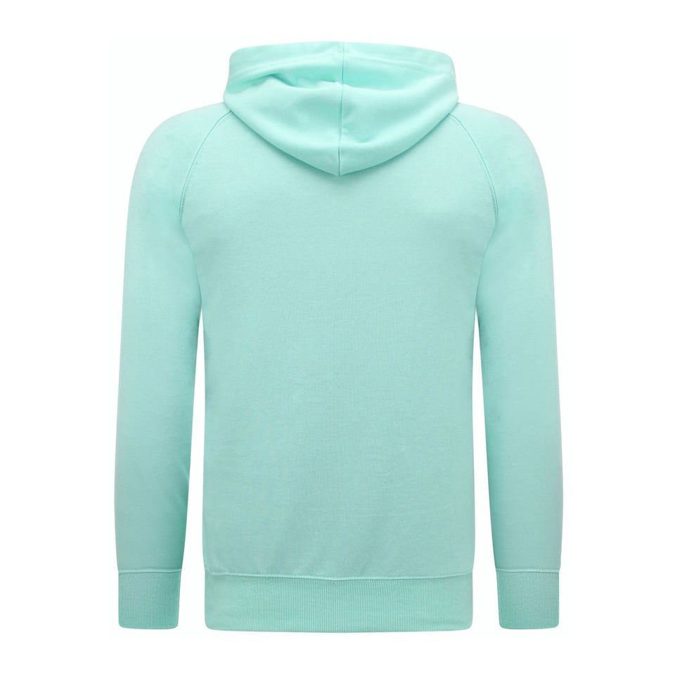 Hoodie Heren Met Rits - Trainingsvest Heren - Sportvest - Mint Groen