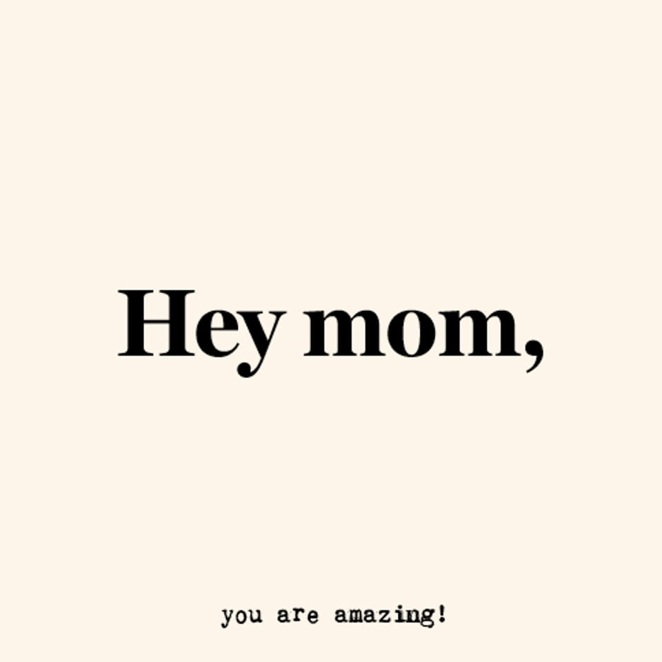 Kaart Leukigheidjes Kaart Hey Mom