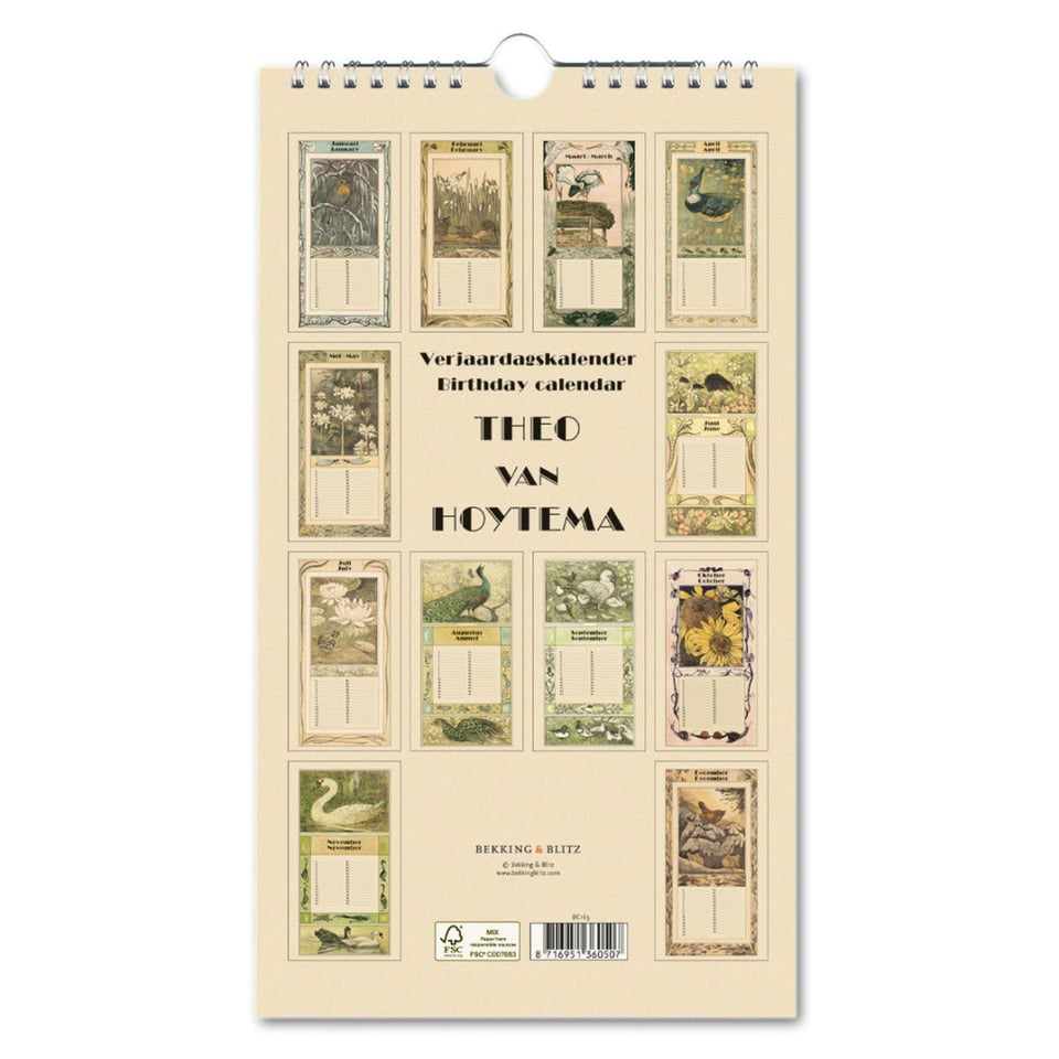 Birthday Calendar Theo van Hoytema