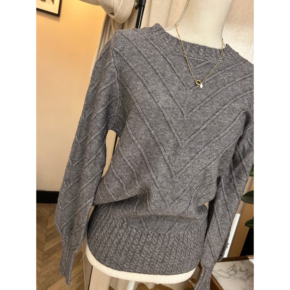 Viki knit - New Grey - OneSize 34, 36, 38, 40