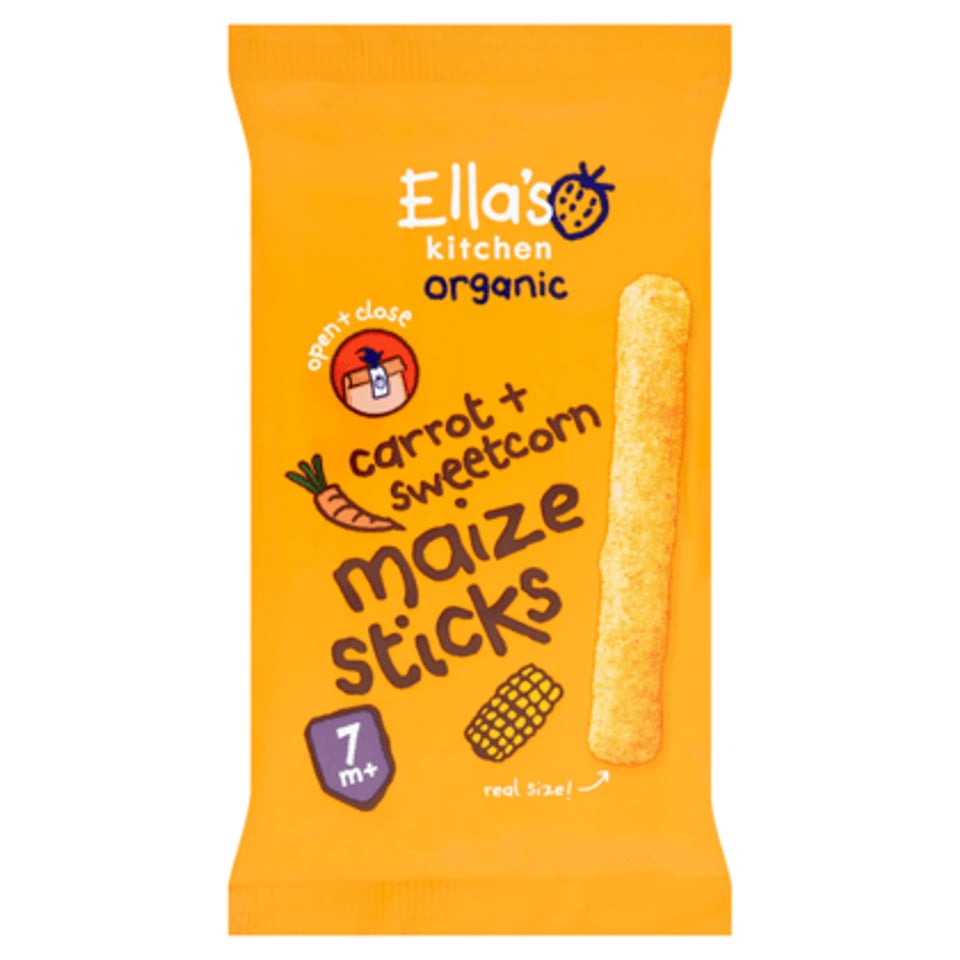 Ella's Kitchen 7+ Maize Sticks Carrot Sweetcorn