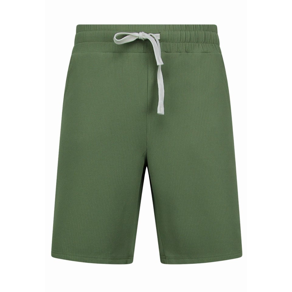 Twinset - Ribbed Oversized Shirt - Zomerset Heren - Two Piece Setje - Co Ord Set - F-915 - Groen