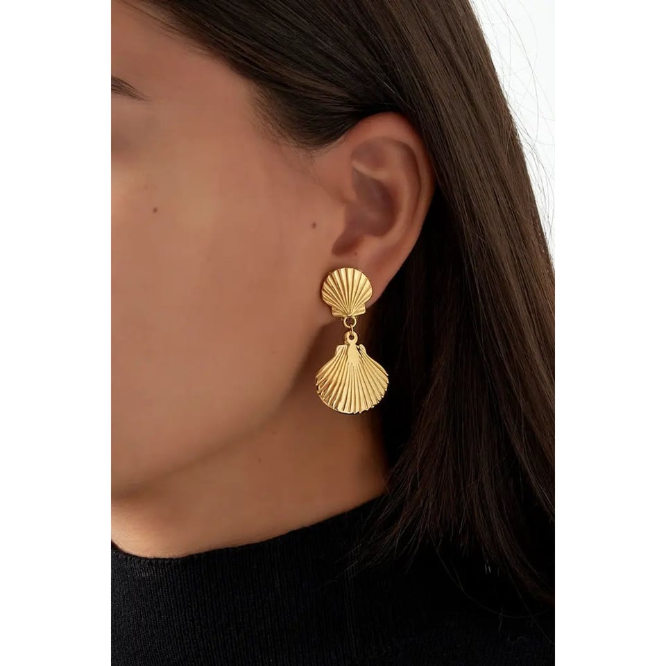 Beachy Shell earrings - Gold - 22,95