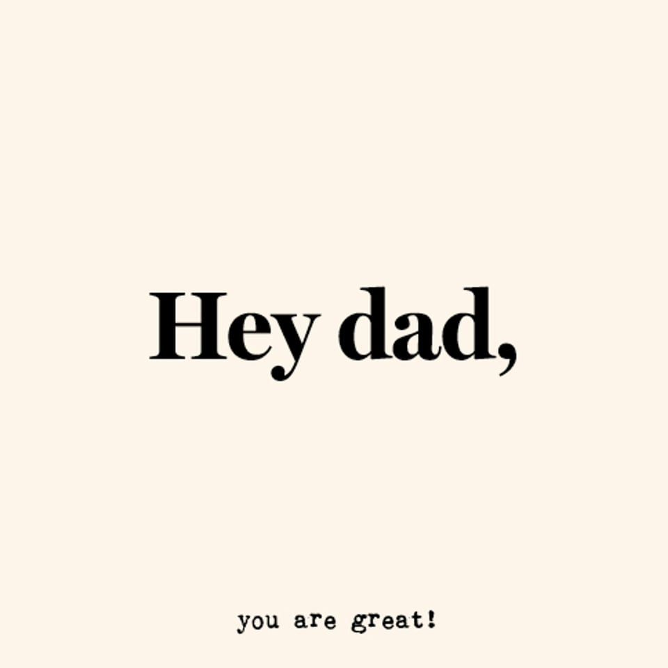 Kaart Leukigheidjes Hey Dad