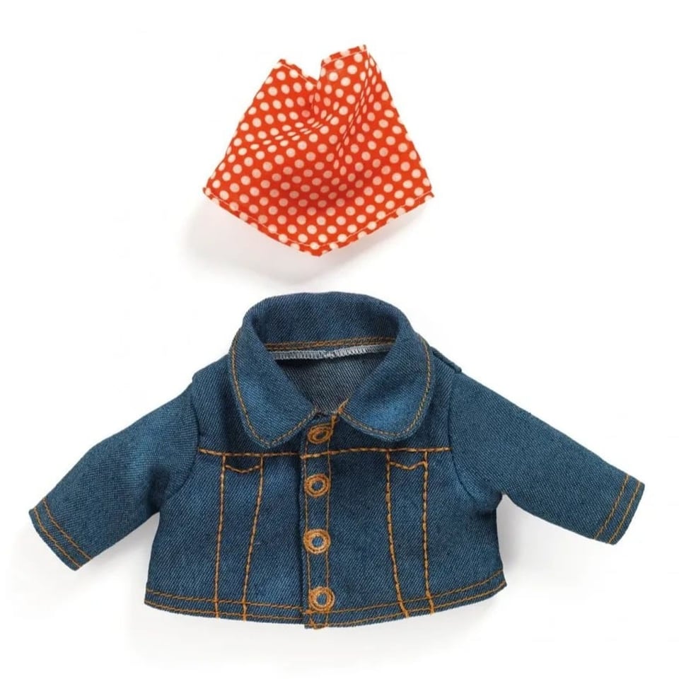 Djeco Poppenkledingset Pomea Lovely - Blue Jacket - 32 Cm