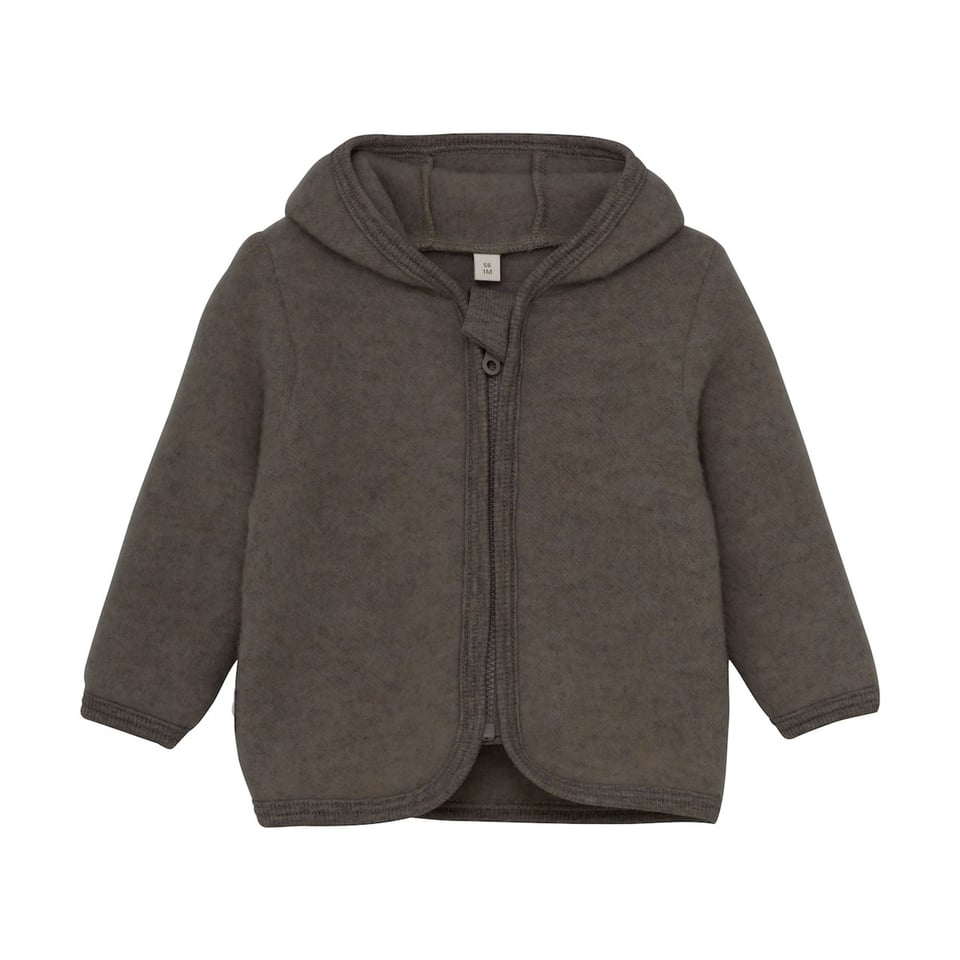 Huttelihut Jacket Wool Fleece Brown Melange