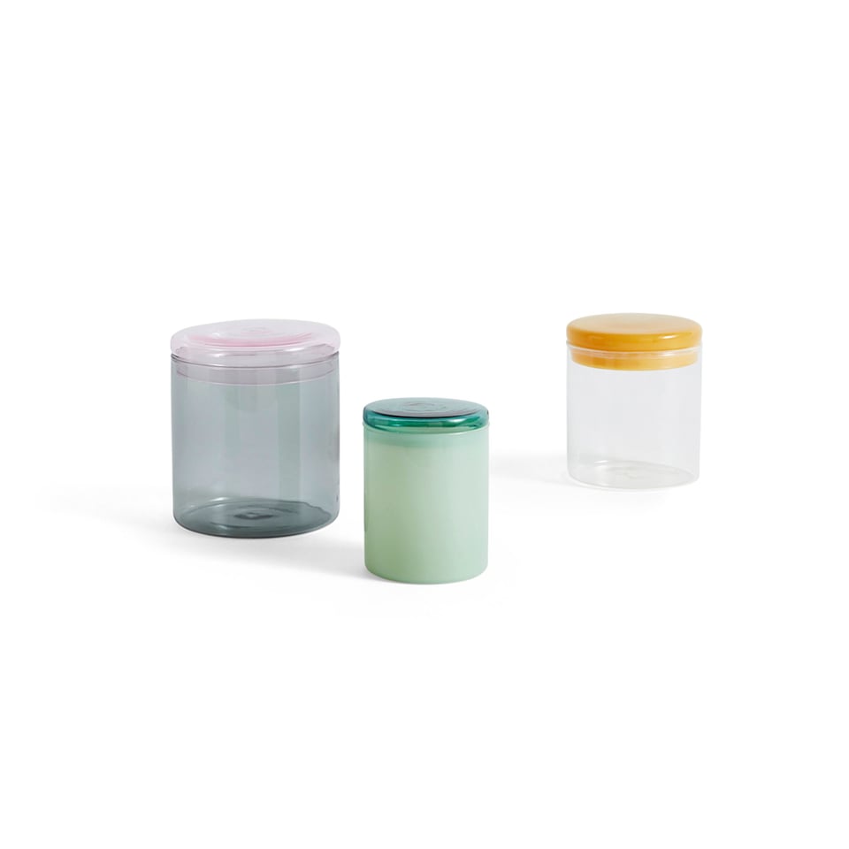 HAY Borosilicate Pot Large 1L Grijs