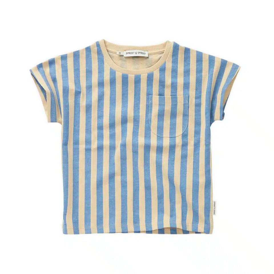 Sproet & Sprout T-Shirt Stripes Sesame