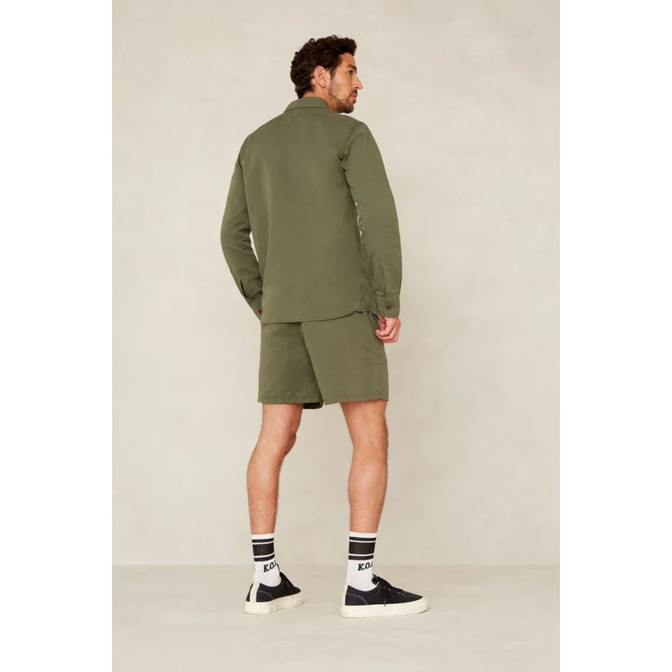 Koi Juntoku Longsleeve Linen Mix Treetop Groen