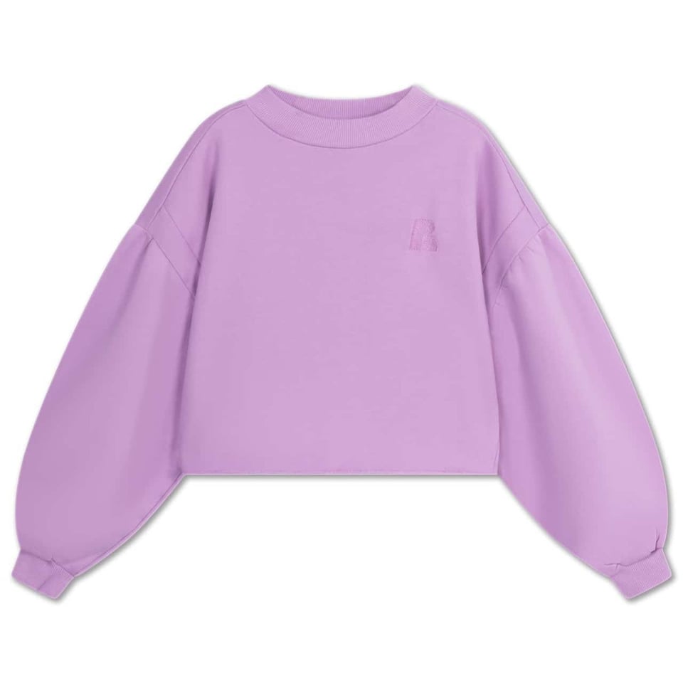 Repose AMS Crop Heart Sweater Violet Lilac