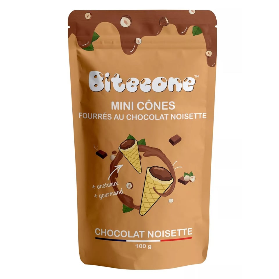 Chocolade hazelnoot Bitecone