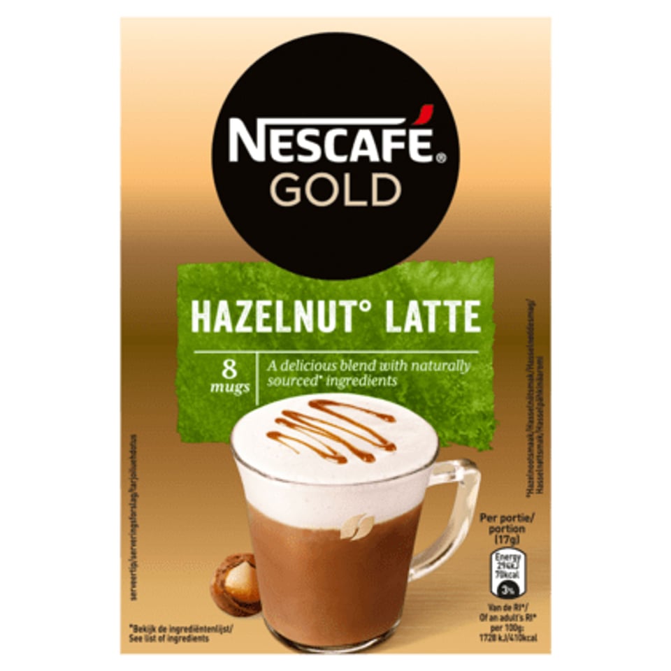Nescafe Latte Hazelnut Oploskoffie