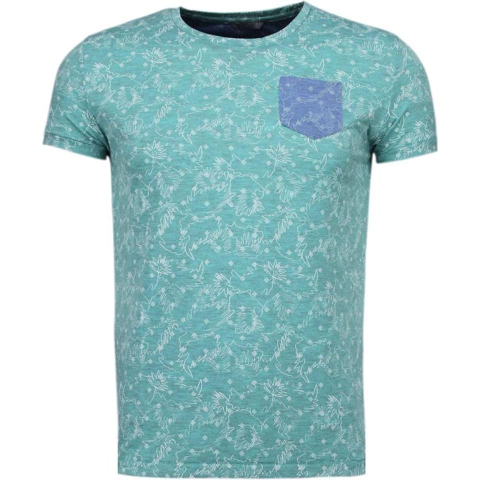 Blader Motief Summer - T-Shirt - Groen