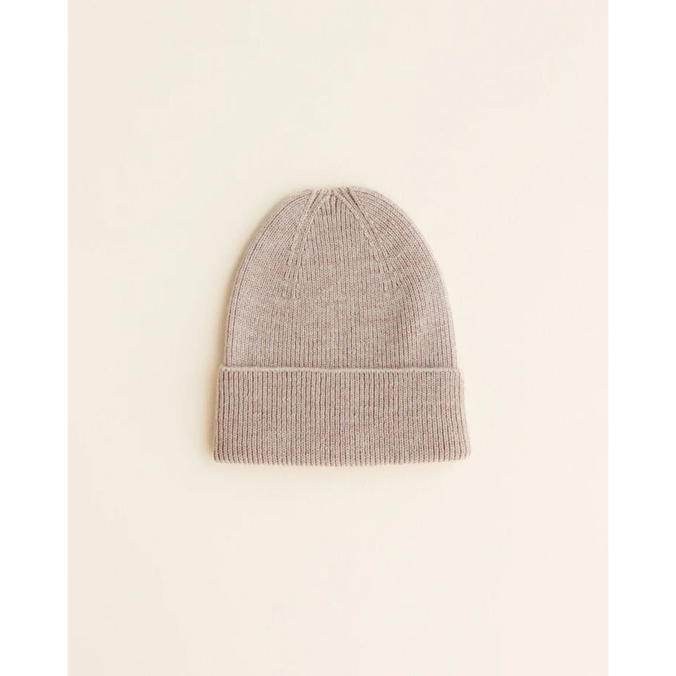 Hvid Beanie Newborn Sand