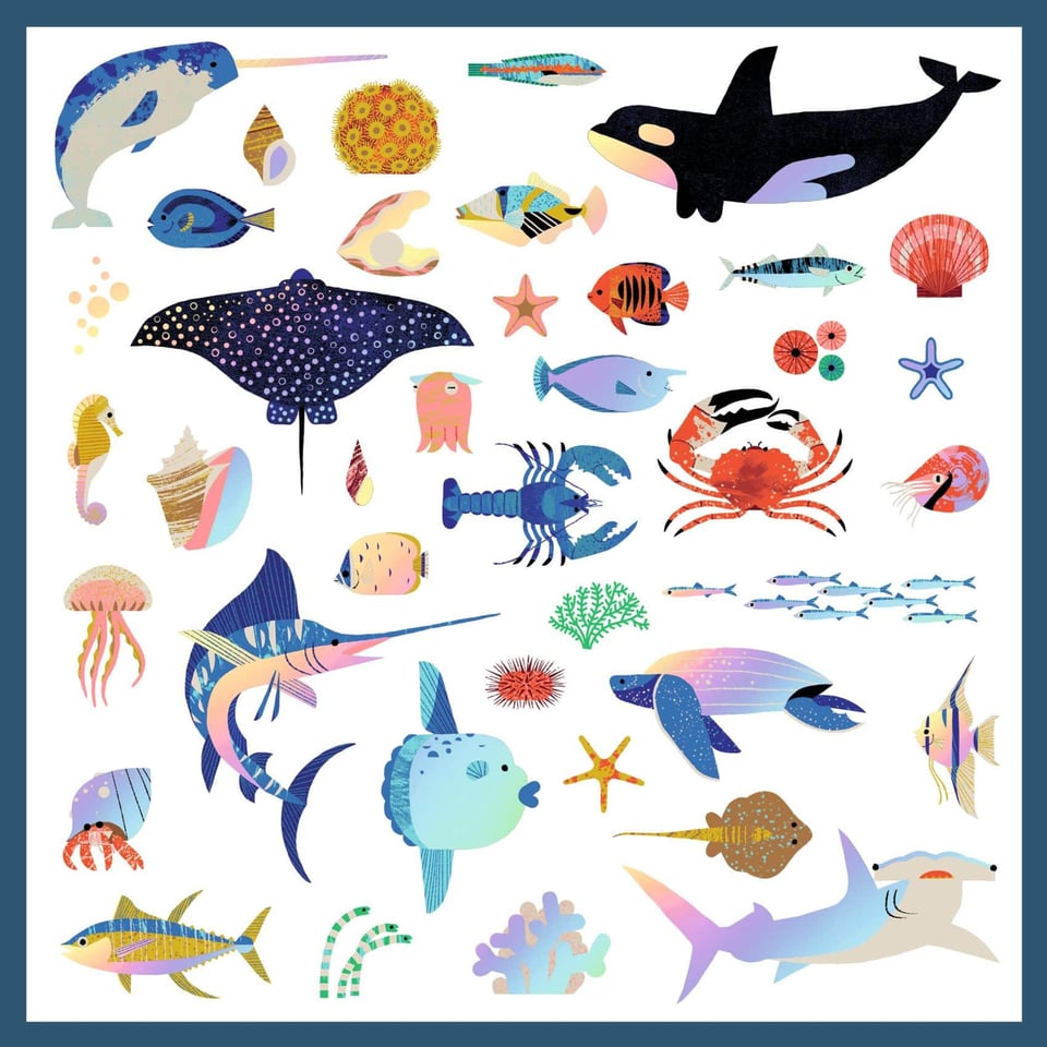 Djeco Stickers Textures - Oceaan