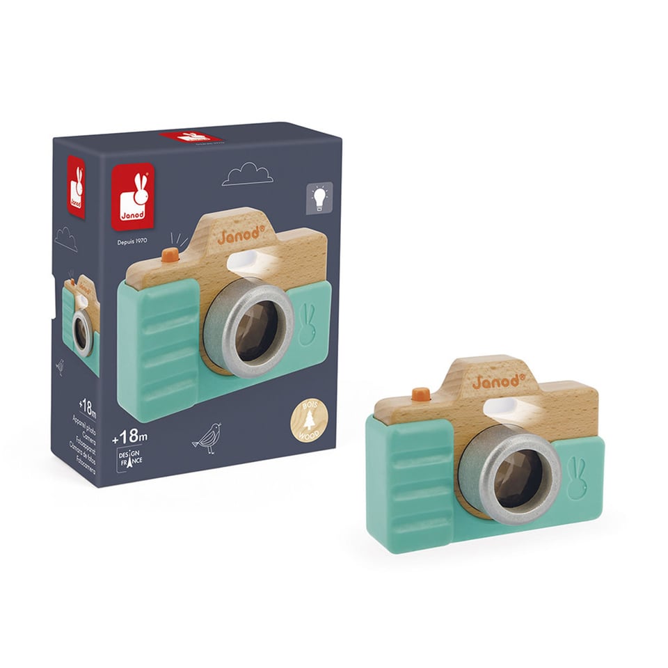 Janod Foto Camera Met Geluid Groen 14 Cm 1+