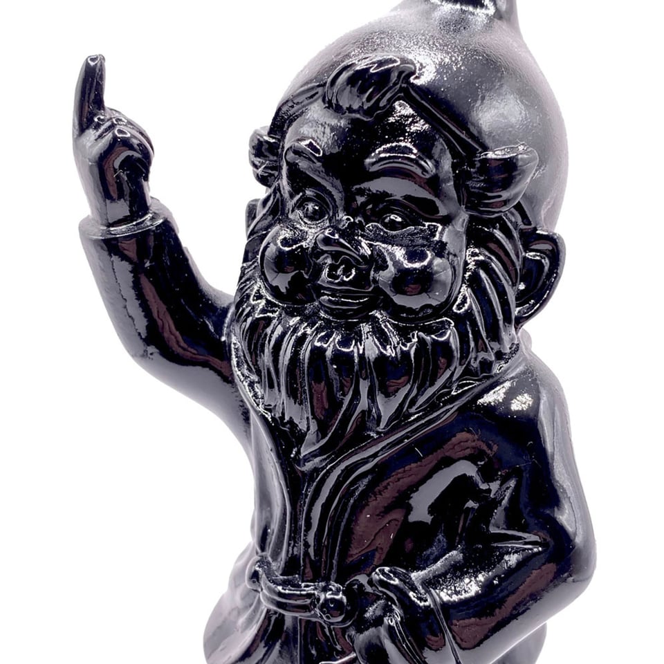 Beeldje Kabouter Fuck You Zwart 15cm