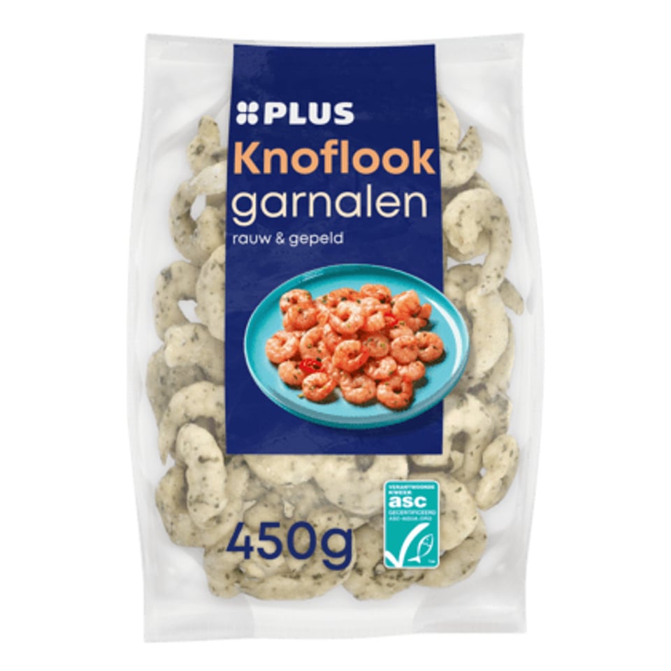 PLUS Knoflook Garnalen Rauw & Gepeld