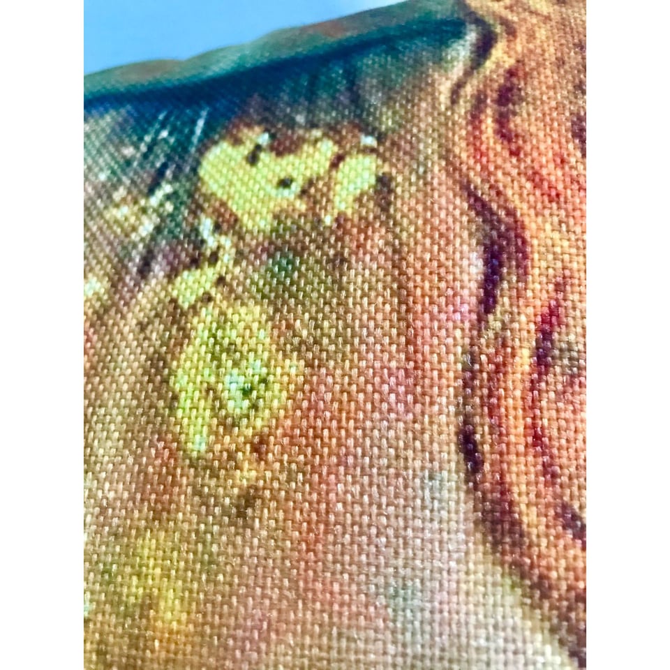 Gustav Klimt kussenhoes. Stevige kussenhoes Gustaf Klimt Gouden Tranen en De Kus. Golden Tears sierkussenhoes 45x45