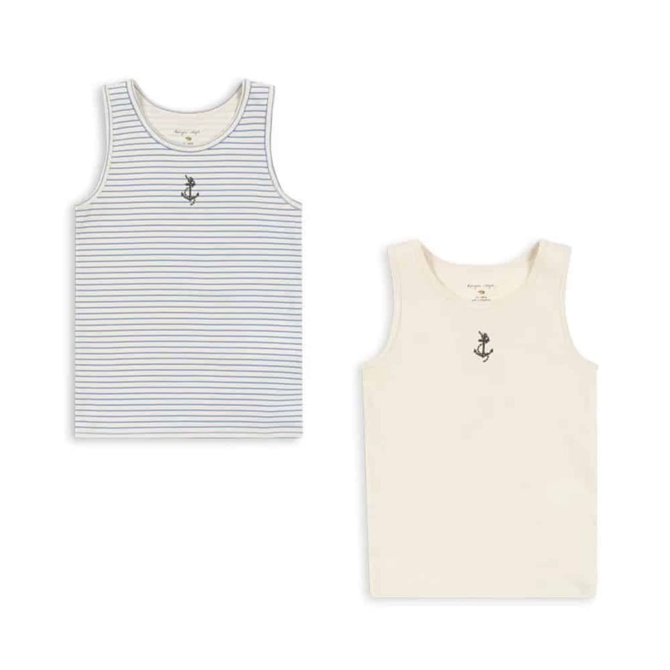 Konges Sløjd Basic 2 Pack Tanktop Gots Stripe Provence Mix