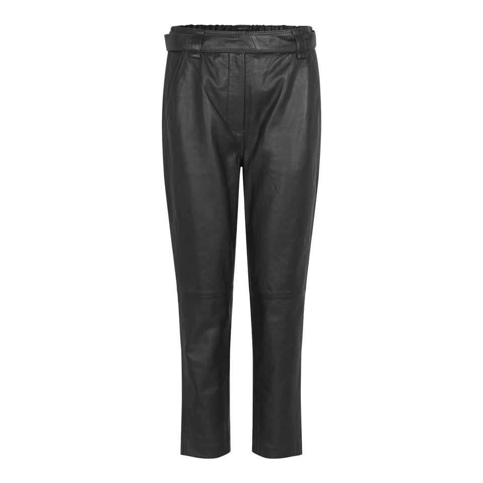 Second Female Indie Leather New Trousers - Black