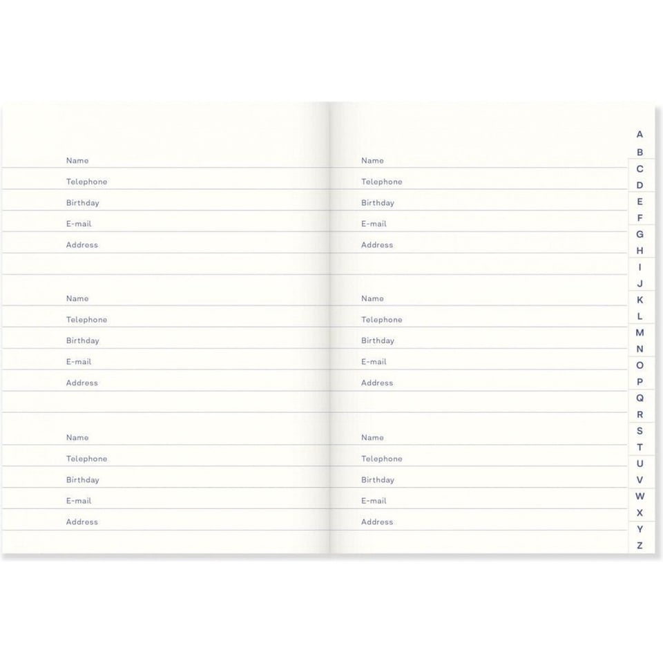 A-Journal Notebook Address Book B6 Line