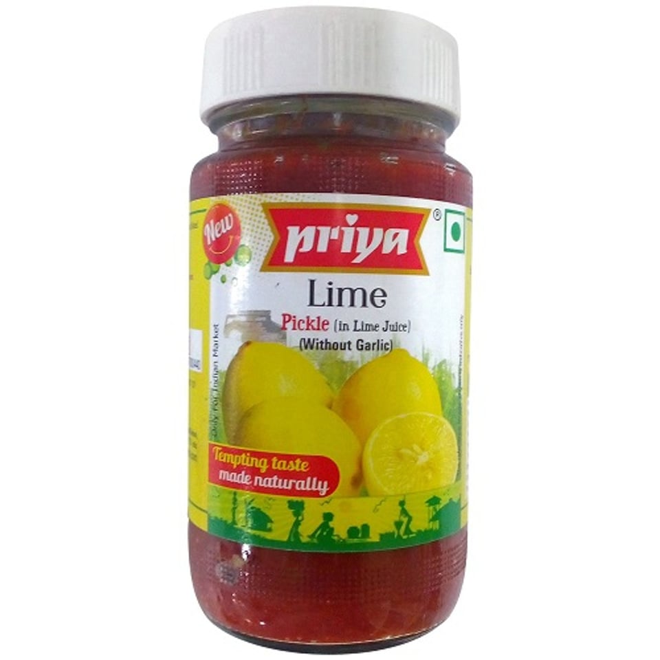 Priya Lime Without Garlic Pickle 300 Grams