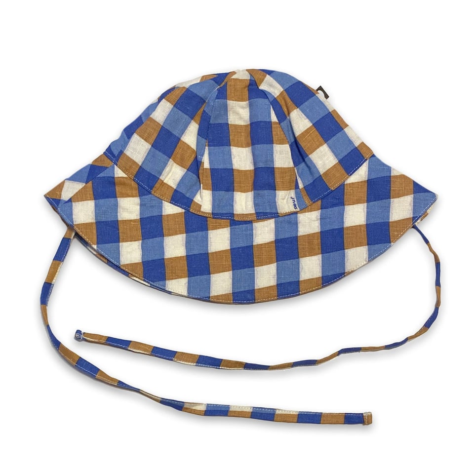 Baby Hat - Sky Blue/Gingham