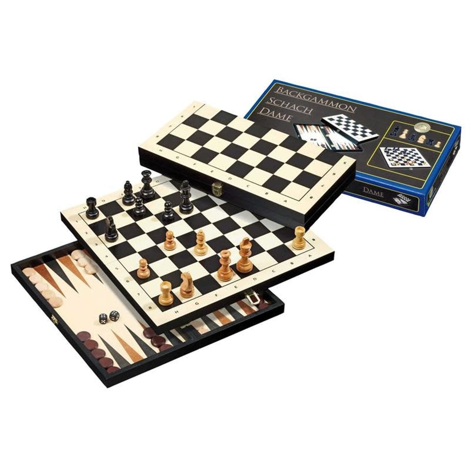 Philos Kassette Schaak Dam Backgammon 6+