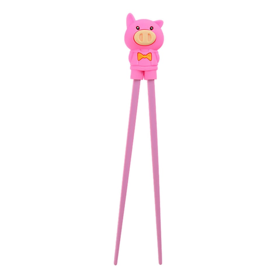 Kinder Eetstokjes Met Varkentje Roze 22cm