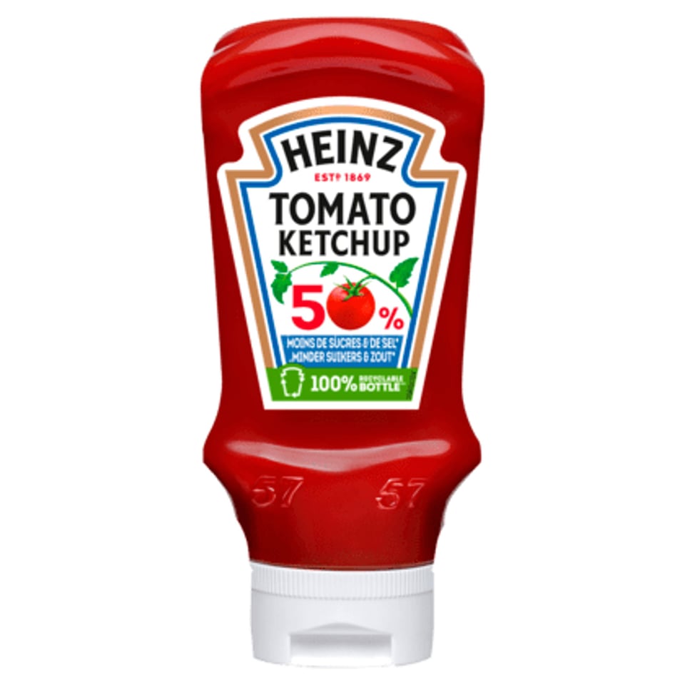 Heinz Ketchup 50% Minder Suikers en Zout