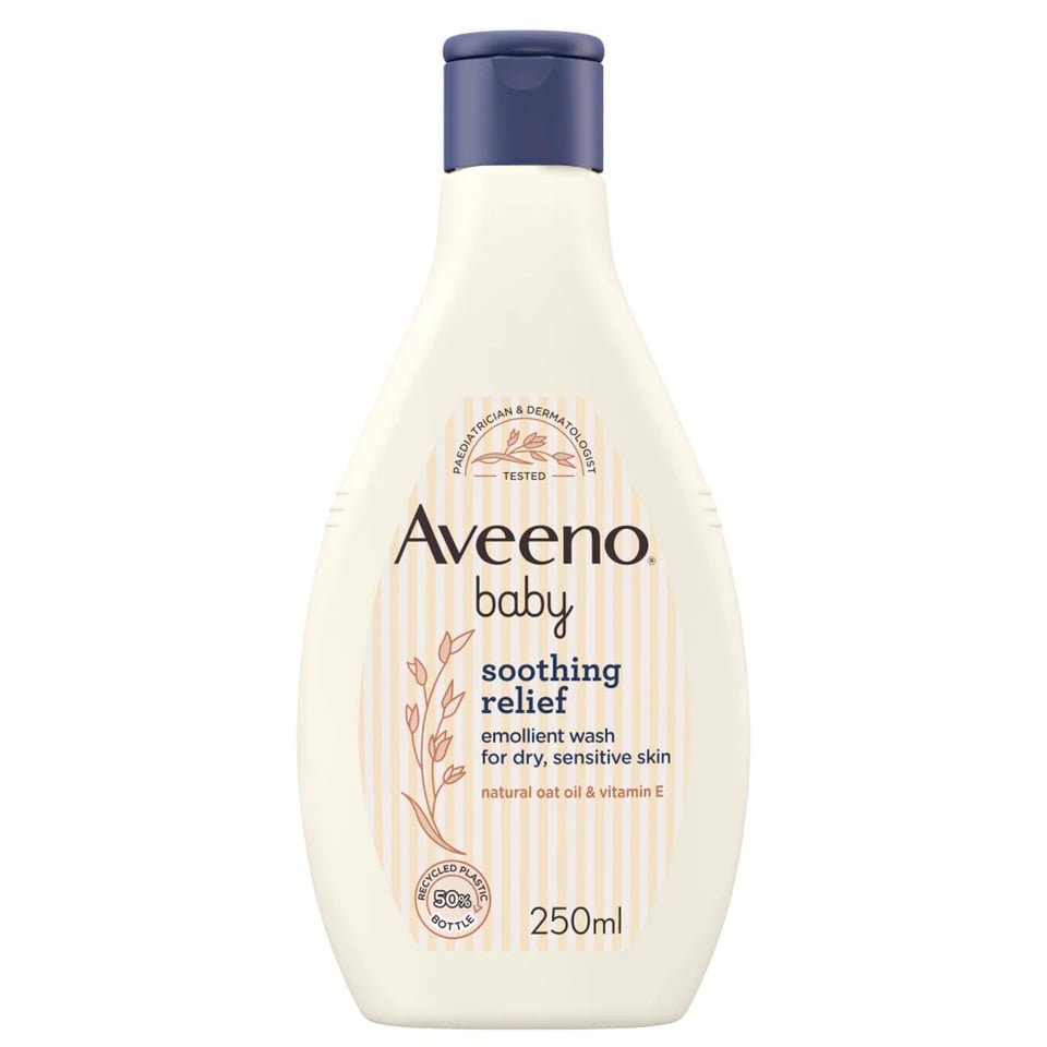 Aveeno Baby Soothing Relief Emollient Wash For Dry, Sensitive Skin 250Ml