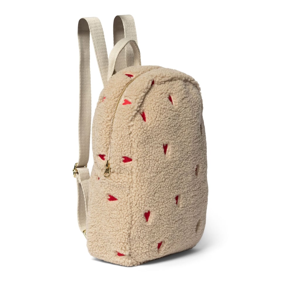 Teddy Hearts Mini Backpack  Ecru Hearts - Ecru Hearts / OS