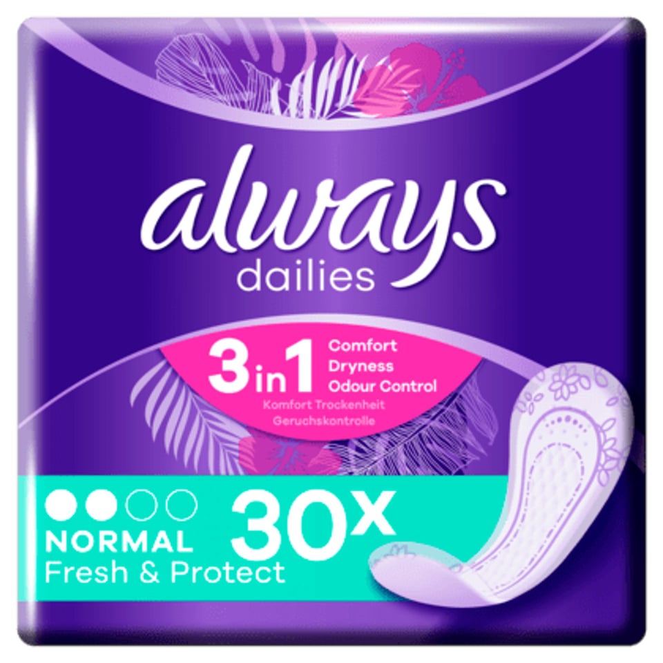 Always Inlegkruisjes Fresh Normal 0% Perfume