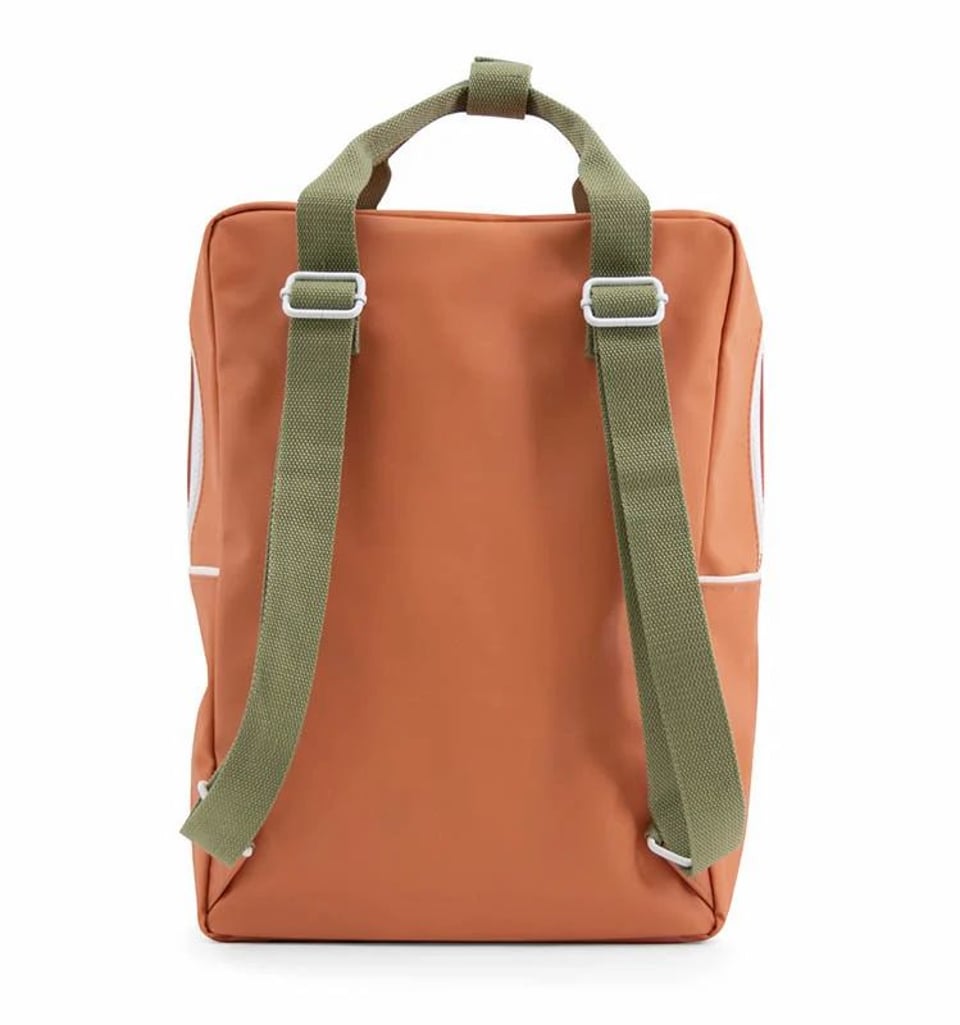 Sticky Lemon large backpack wanderer - faded orange + seventies green + retro yellow
