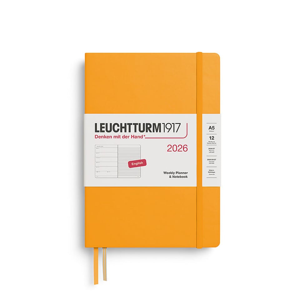 2026 Weekly Planner & Notebook 12 Months Medium A5