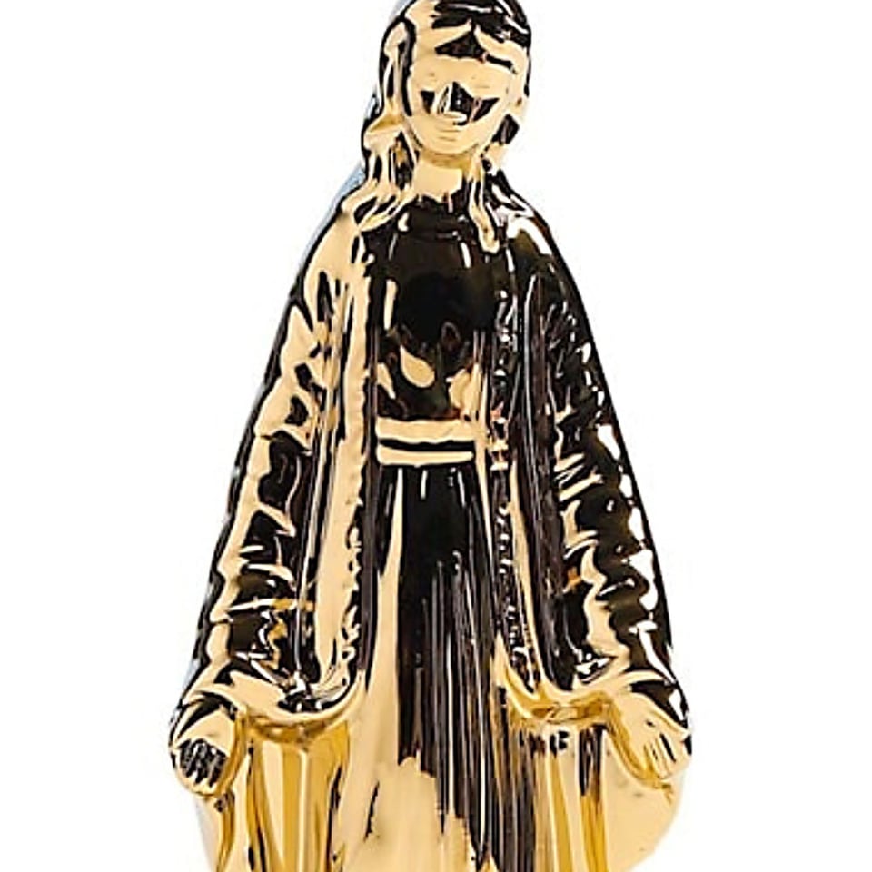 Beeldje Madonna Glans Goud Keramiek 21cm - Afmeting : 21cm