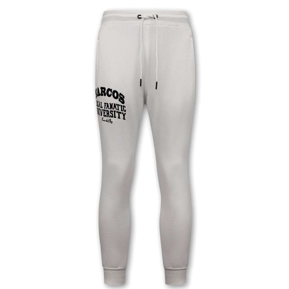 Exclusieve Heren Joggingspak - Narcos University - Wit