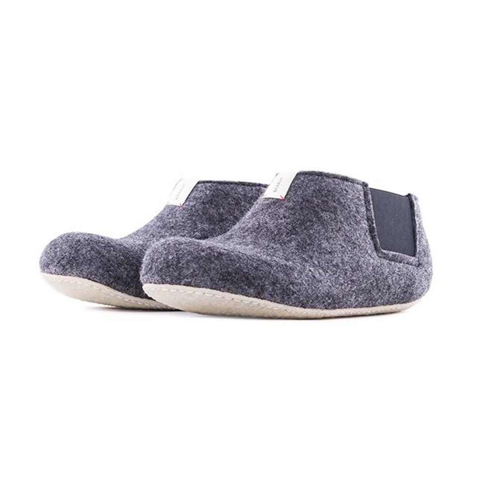 Yves Dark Grey, Wollen Pantoffel