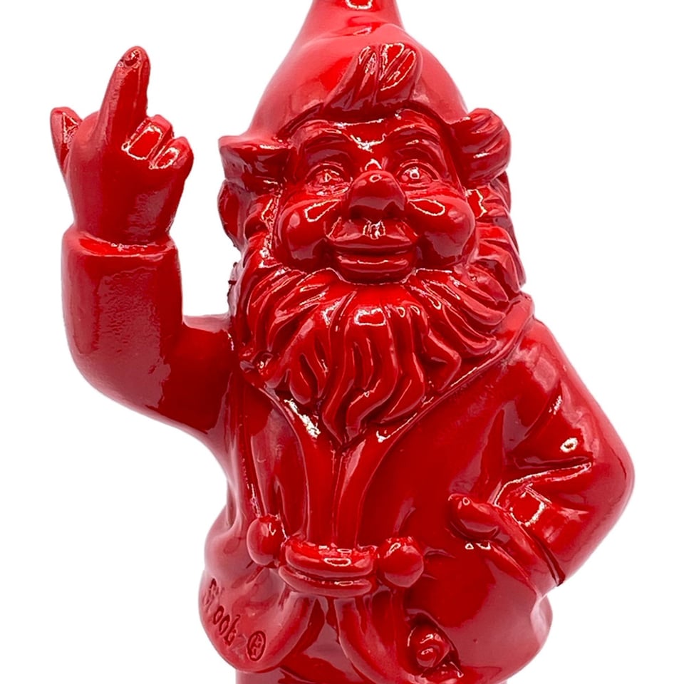 Beeldje Kabouter Fuck You Rood 10cm