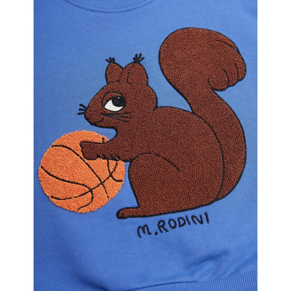 Mini Rodini Squirrel Chenille Emb Sweatshirt