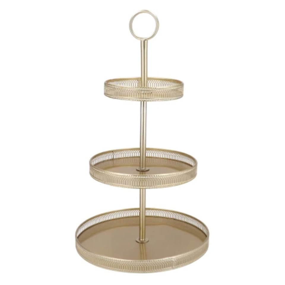 Etagère Majestic 3 Lagen Goud Metaal 37x65cm