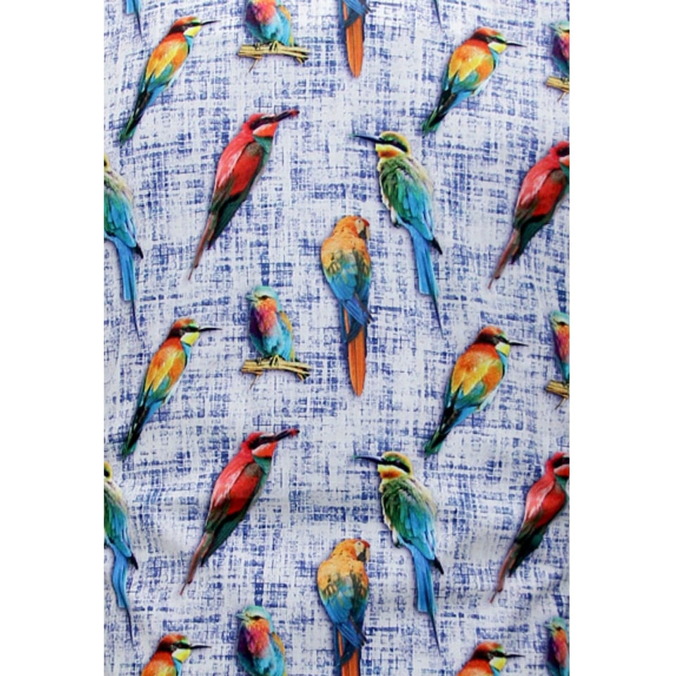 Overhemd Met Vogelprint - 3122 - Blauw