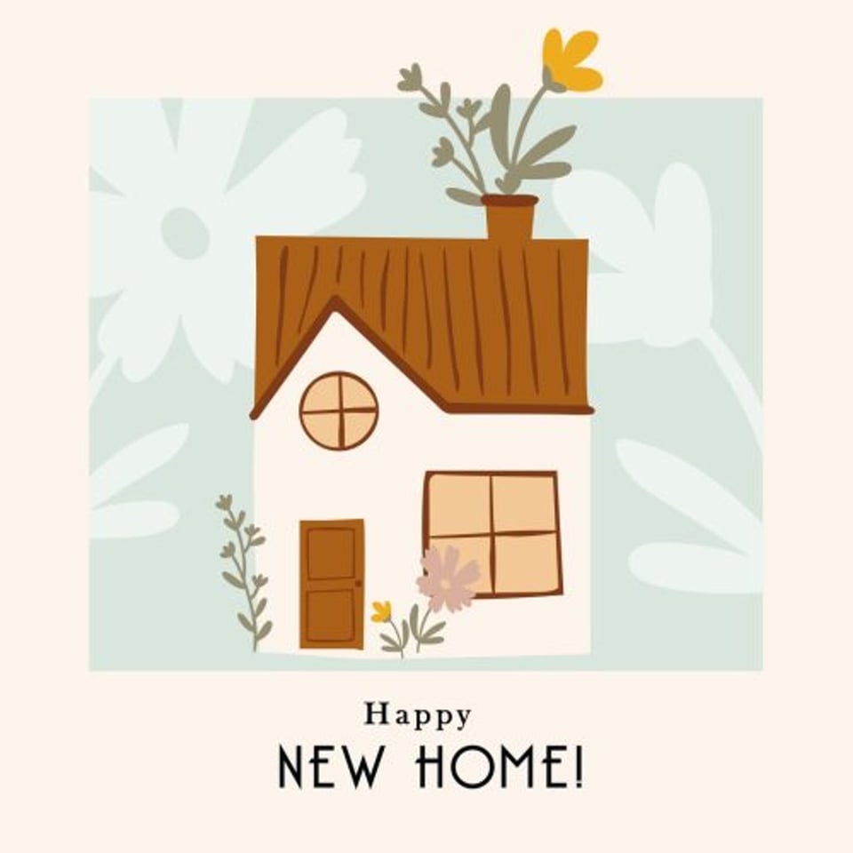 Kaart Leukigheidjes Happy New Home Huis