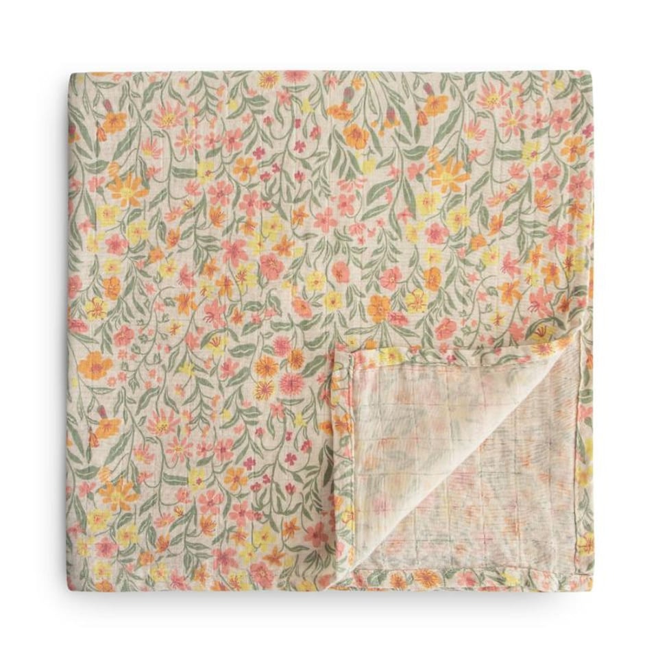 Mushie Swaddle Pastel Blooms