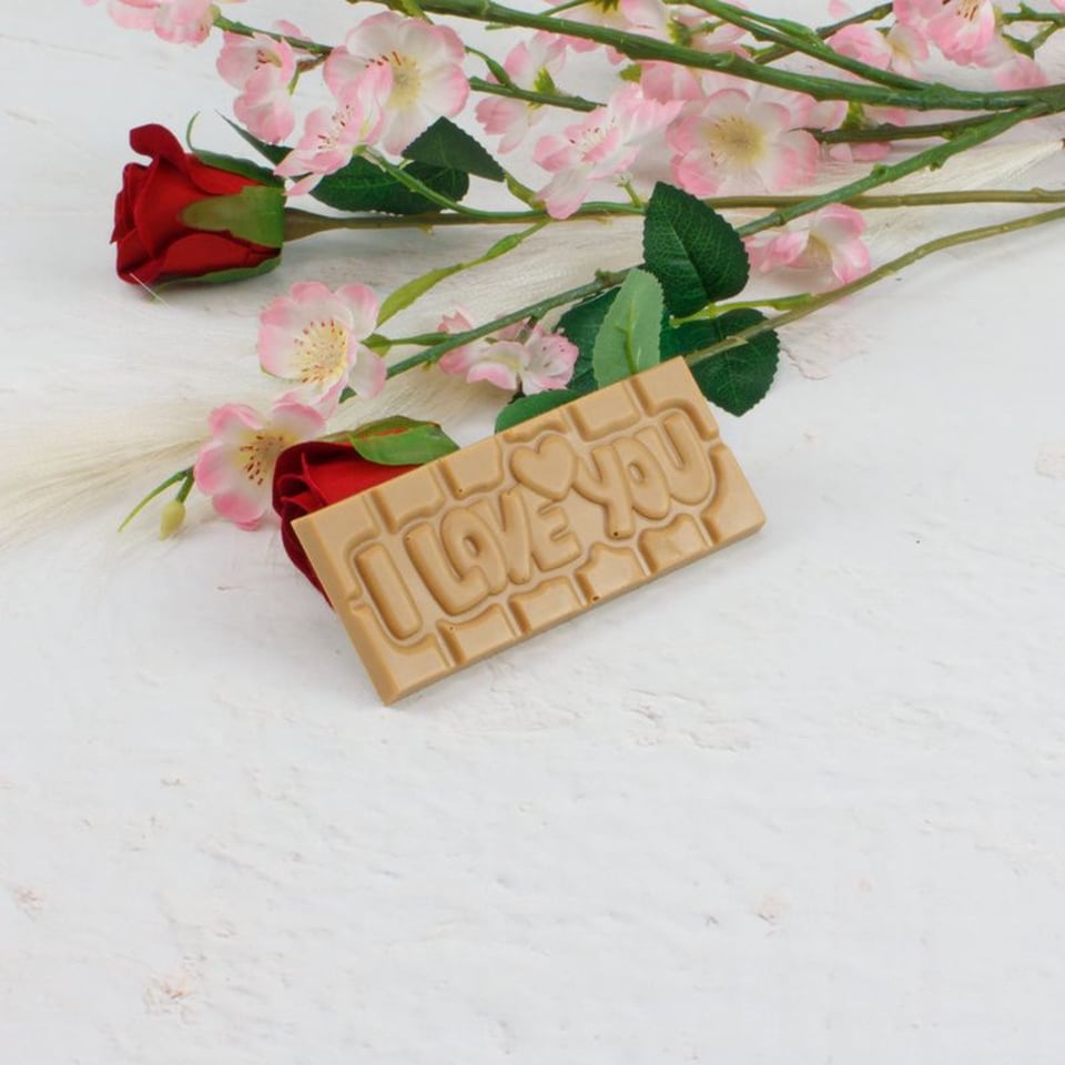 Chocolade Reep - I Love You 50 Gram - Moederdag Cadeau - Melk