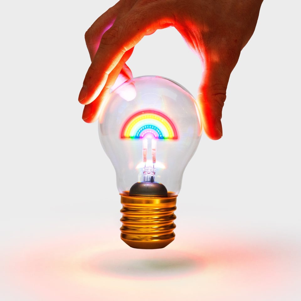 Rainbow Lightbulb Rechargeable
