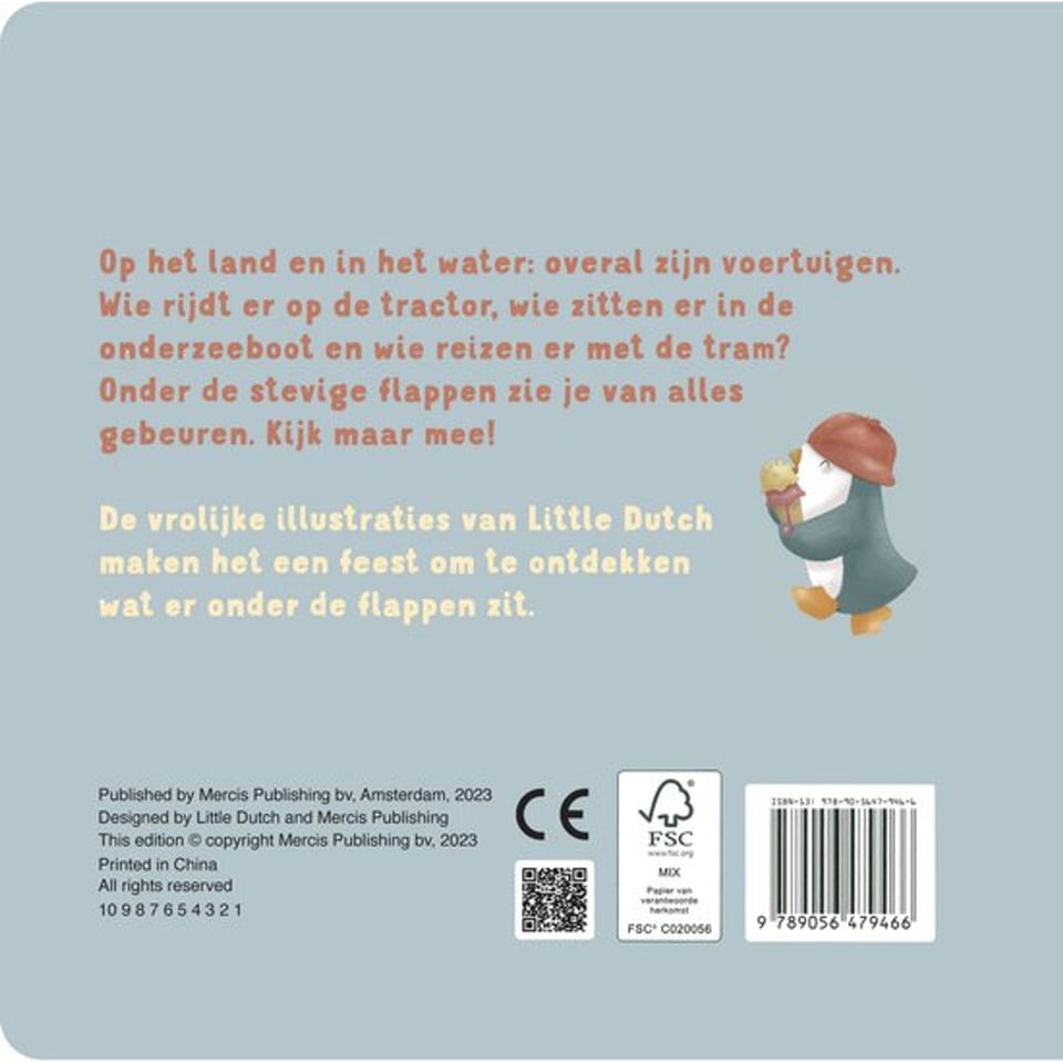 Little Dutch Kartonboek - Mijn Flapjesboek Voertuigen